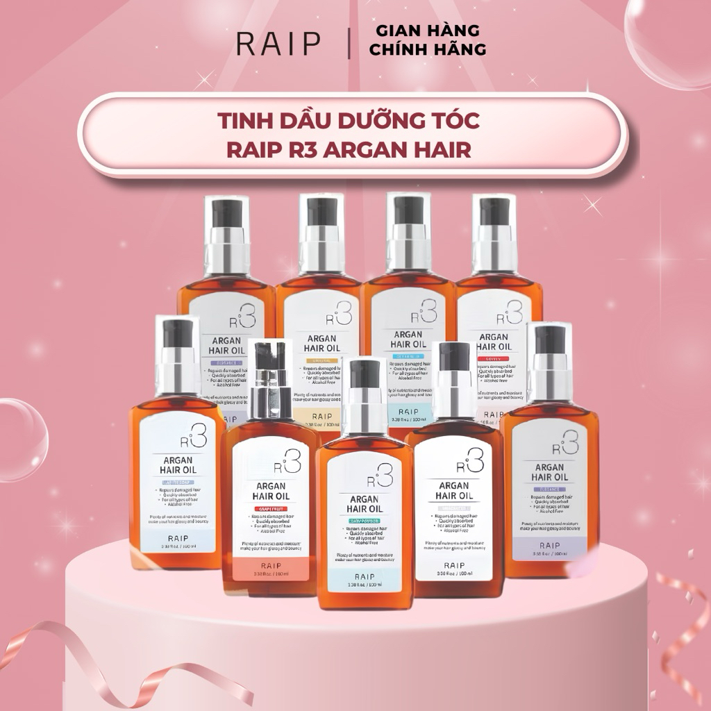 [ HÀNG CHÍNH HÃNG] Tinh Dầu Dưỡng Tóc Raip R3 Argan Hair Oil 100ml có nhiều mùi Hàn Quốc