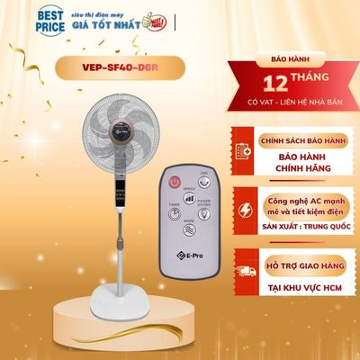 Quạt Đứng E-Pro – 6 Cánh, Remote Điều Khiển, Hẹn Giờ 9 Tiếng, Công Suất 65W VEP-SF40-D6R