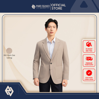 Áo blazer nam Phan Nguyễn, chất liệu cao cấp, kháng nhăn tốt, dễ gấp gọn, form slim fit AVL.887