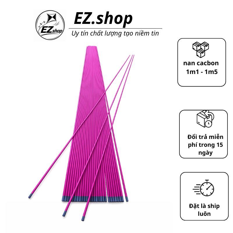 nan cacbon tím 1m1 1m25 1m4 làm diều 2m 2m5 3m song vân đuôi cá đại trà chính mỹ