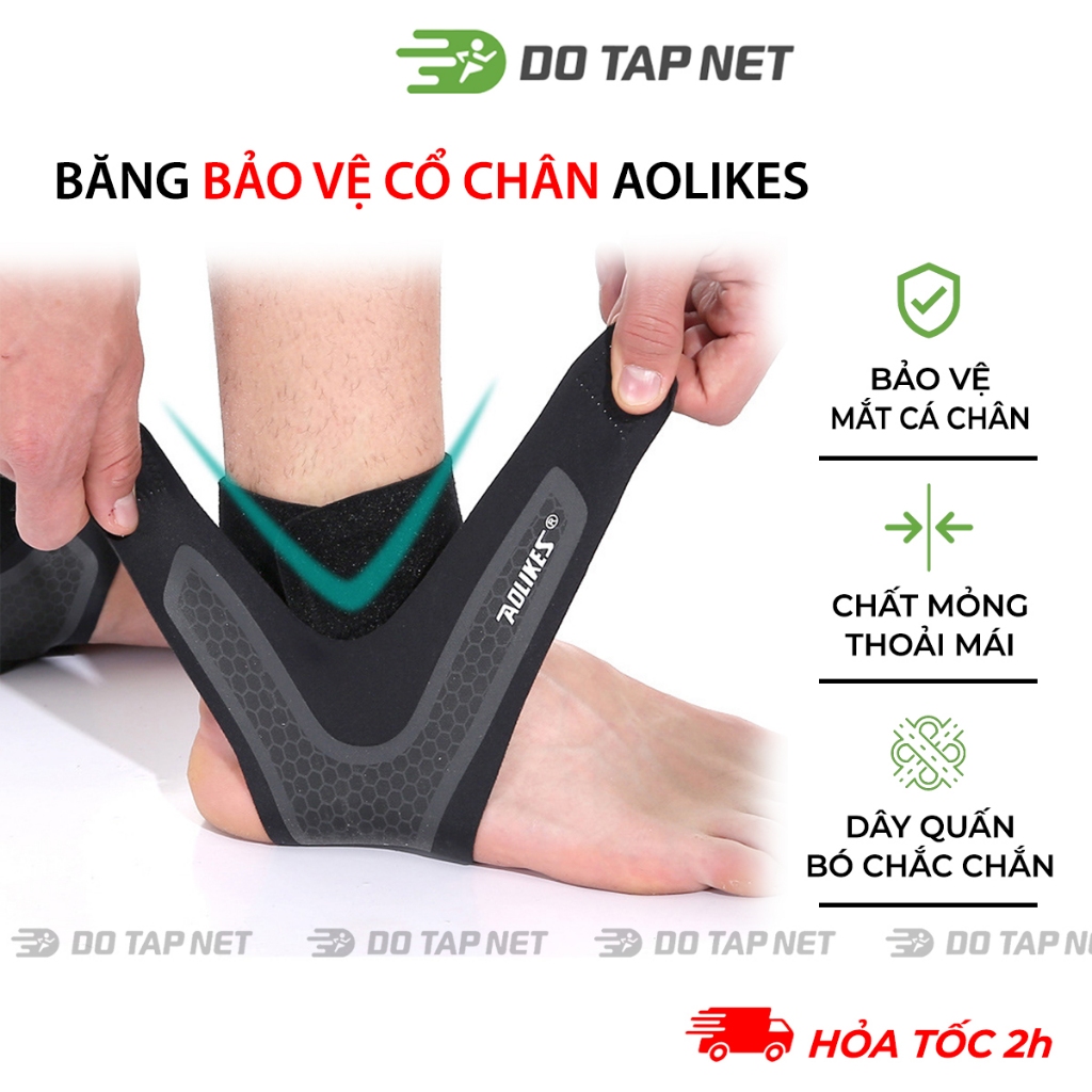 Băng Bảo Vệ Cổ Chân Aolikes Giúp Tránh Chấn Thương Cổ Chân, Mắt Cá Chân