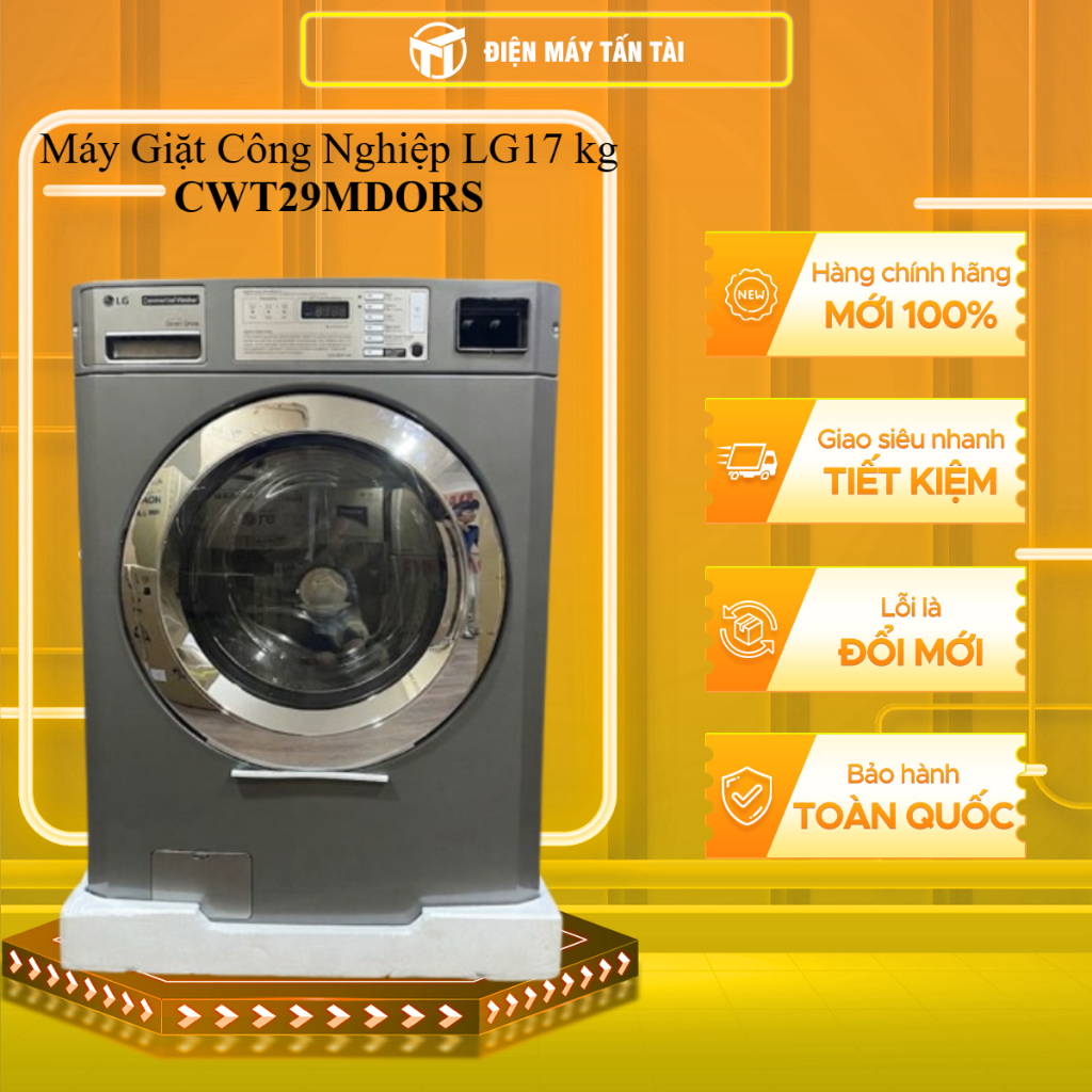 (HCM) - CWT29MDORS - Máy giặt công nghiệp LG Inverter 17 Kg CWT29MDORS