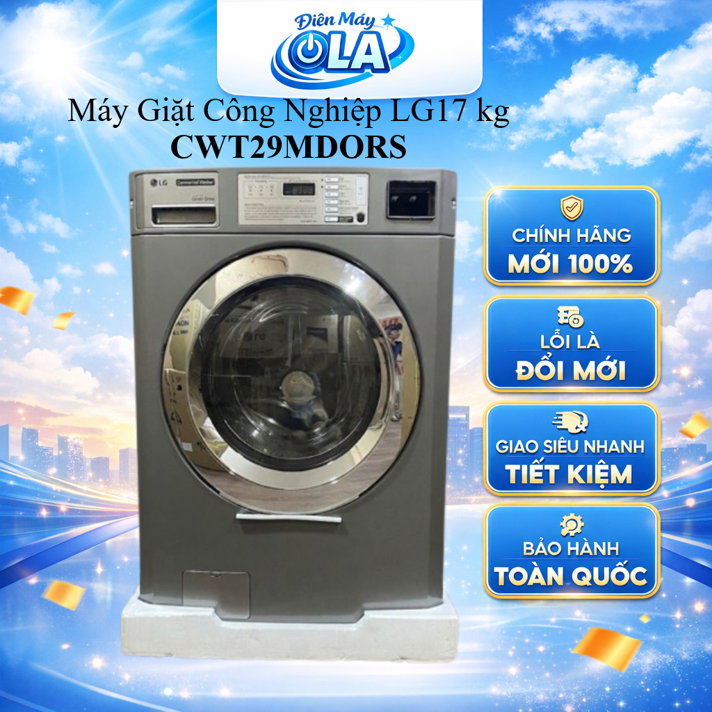 (HCM) - CWT29MDORS - Máy giặt công nghiệp LG Inverter 17 Kg CWT29MDORS