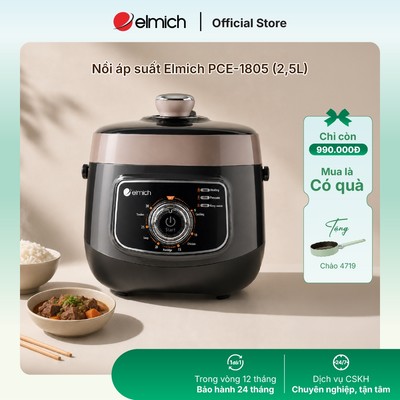 [Mã ELBSJBP03 giảm 12% đơn 500K] Nồi áp suất cao cấp đa chức năng Elmich PCE-1805 dung tích 2,5L