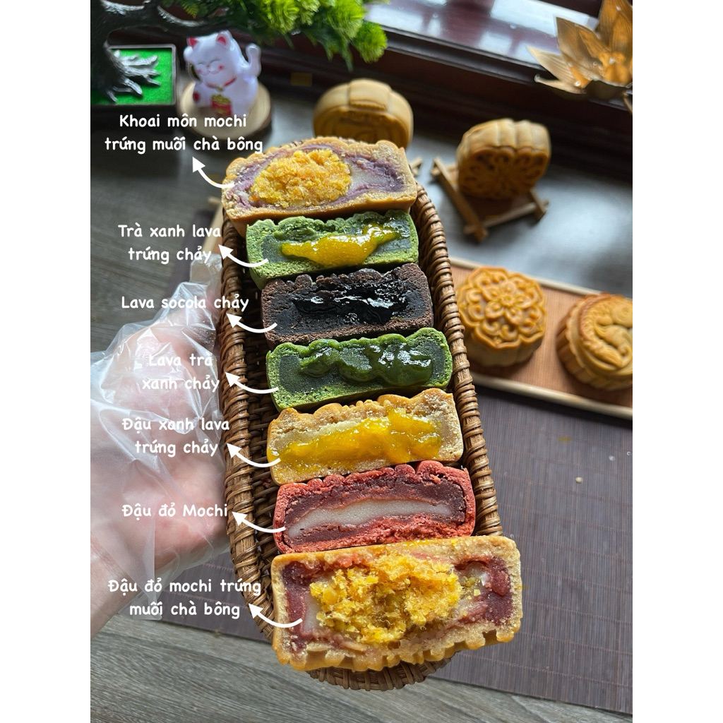 Bánh Trung thu handmade ít ngọt, bánh nướng 150g - Sala Factory