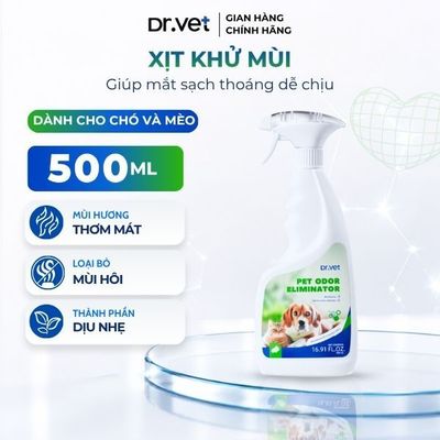 Chai Xịt Khử Mùi Cho Chó Mèo DrVet - Pet Odor Eliminator 500ml