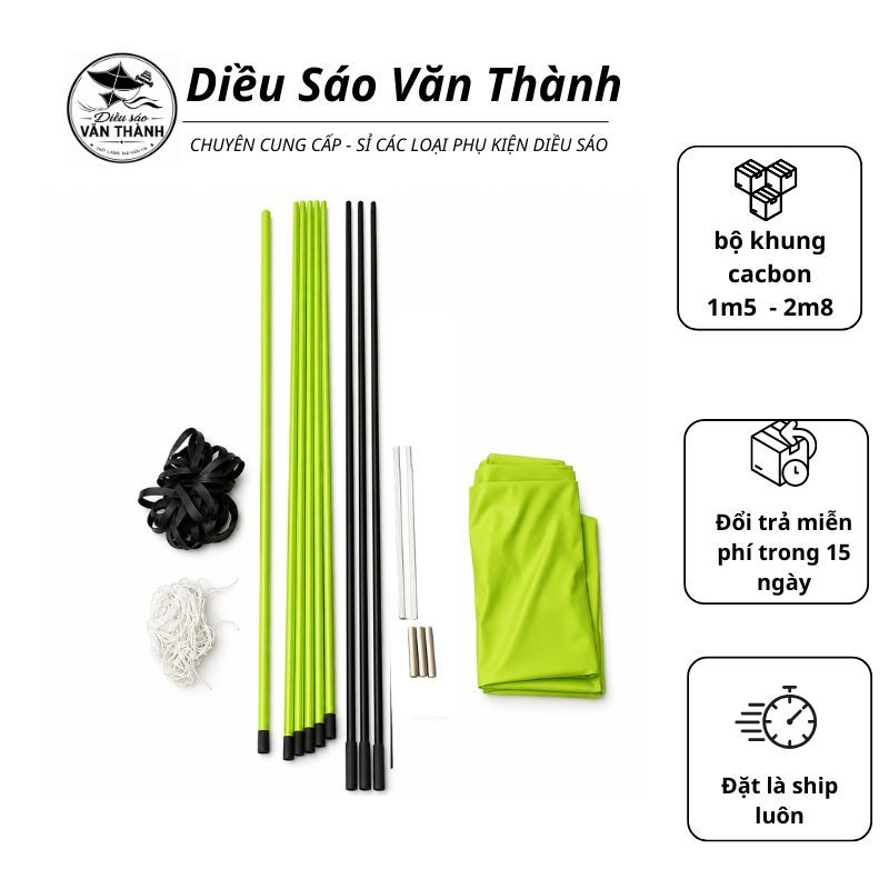 Nan Cacbon Làm Diều + Phíp Độ Vai Diều ( ĐÃ MÀI SẴN ) Làm Khung Diều Sáo 1m5 1m7 2m 2m5 2m8 Cho Diều