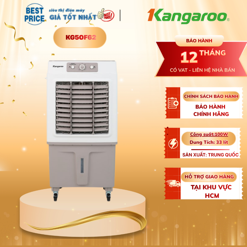 KG50F62 |Quạt điều hòa hơi nước Kangaroo – Làm mát mạnh, tiết kiệm điện KG50F62 |