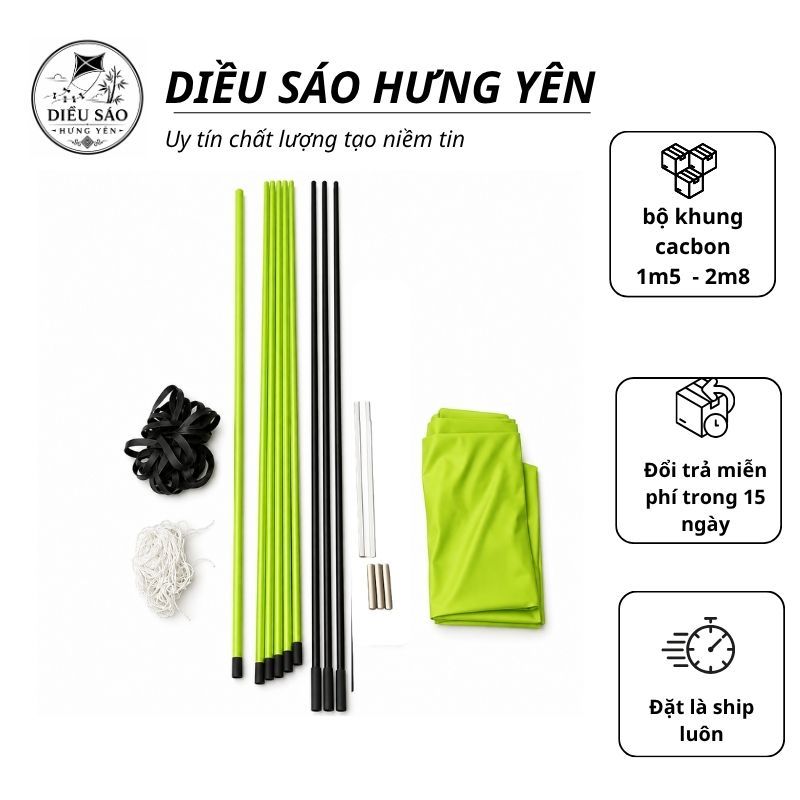 Nan Cacbon Làm Diều + Phíp Độ Vai Diều ( ĐÃ MÀI SẴN ) Làm Khung Diều Sáo 1m5 1m7 2m 2m5 2m8 Cho Diều
