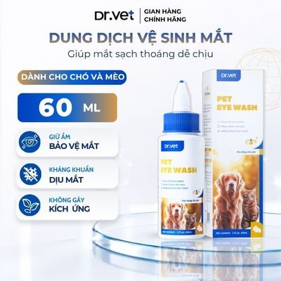 Dung Dịch Rửa Mắt Cho Chó Mèo DrVet - Pet Eye Wash 60ml