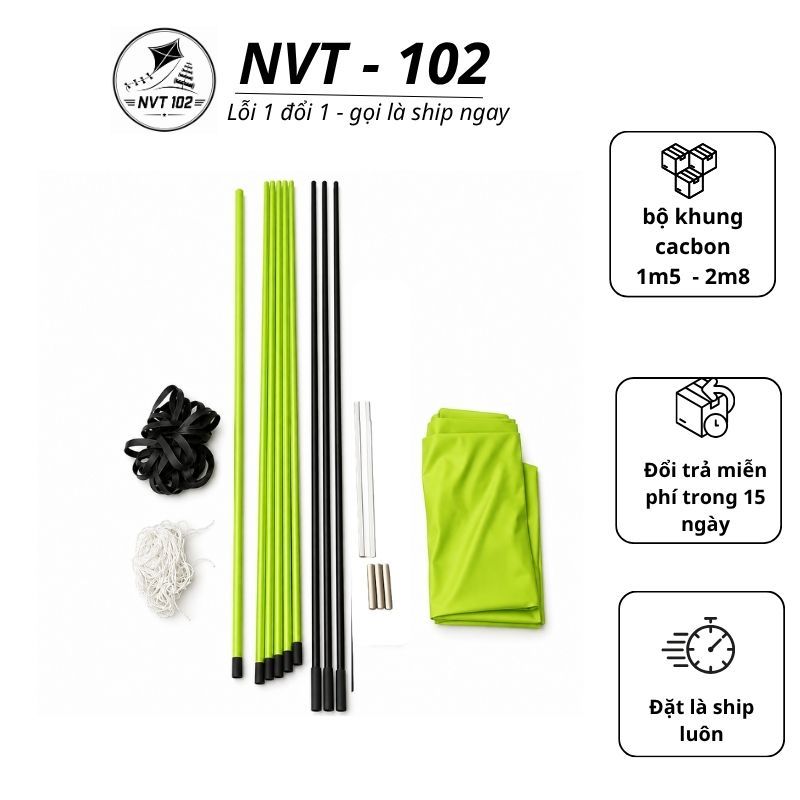 Nan Cacbon Làm Diều + Phíp Độ Vai Diều ( ĐÃ MÀI SẴN ) Làm Khung Diều Sáo 1m5 1m7 2m 2m5 2m8 Cho Diều