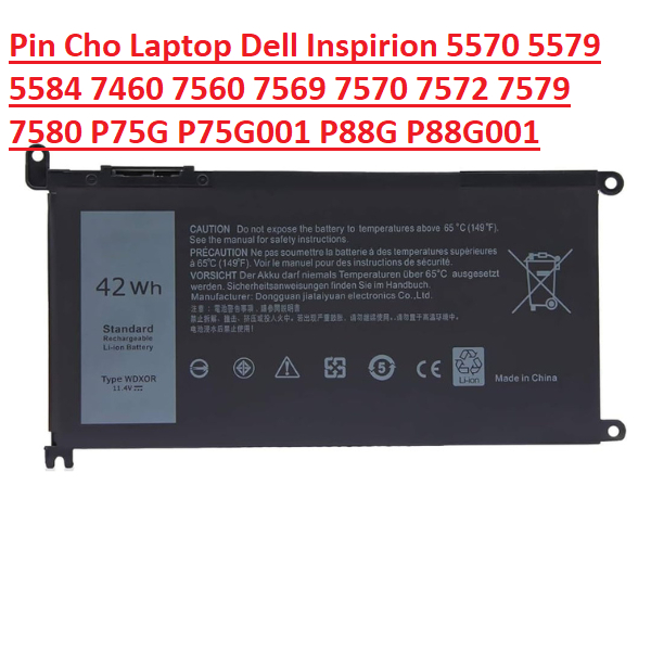 Pin Cho Laptop Dell Inspirion 5570 5579 5584 7460 7560 7569 7570 7572 7579 7580 P75G P75G001 P88G P8
