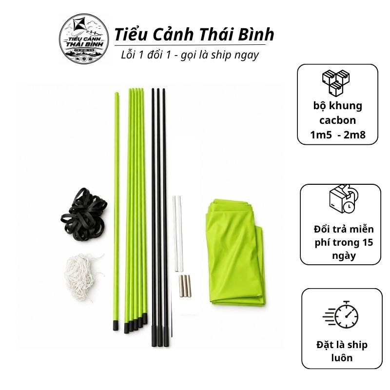 Nan Cacbon Làm Diều + Phíp Độ Vai Diều ( ĐÃ MÀI SẴN ) Làm Khung Diều Sáo 1m5 1m7 2m 2m5 2m8 Cho Diều