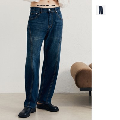 [New8] Quần Jeans Straight Curvel Chất Liệu Jeans Cotton Denim Thanh Lịch Cá Tính, QJ0161 SOME HOW STORE