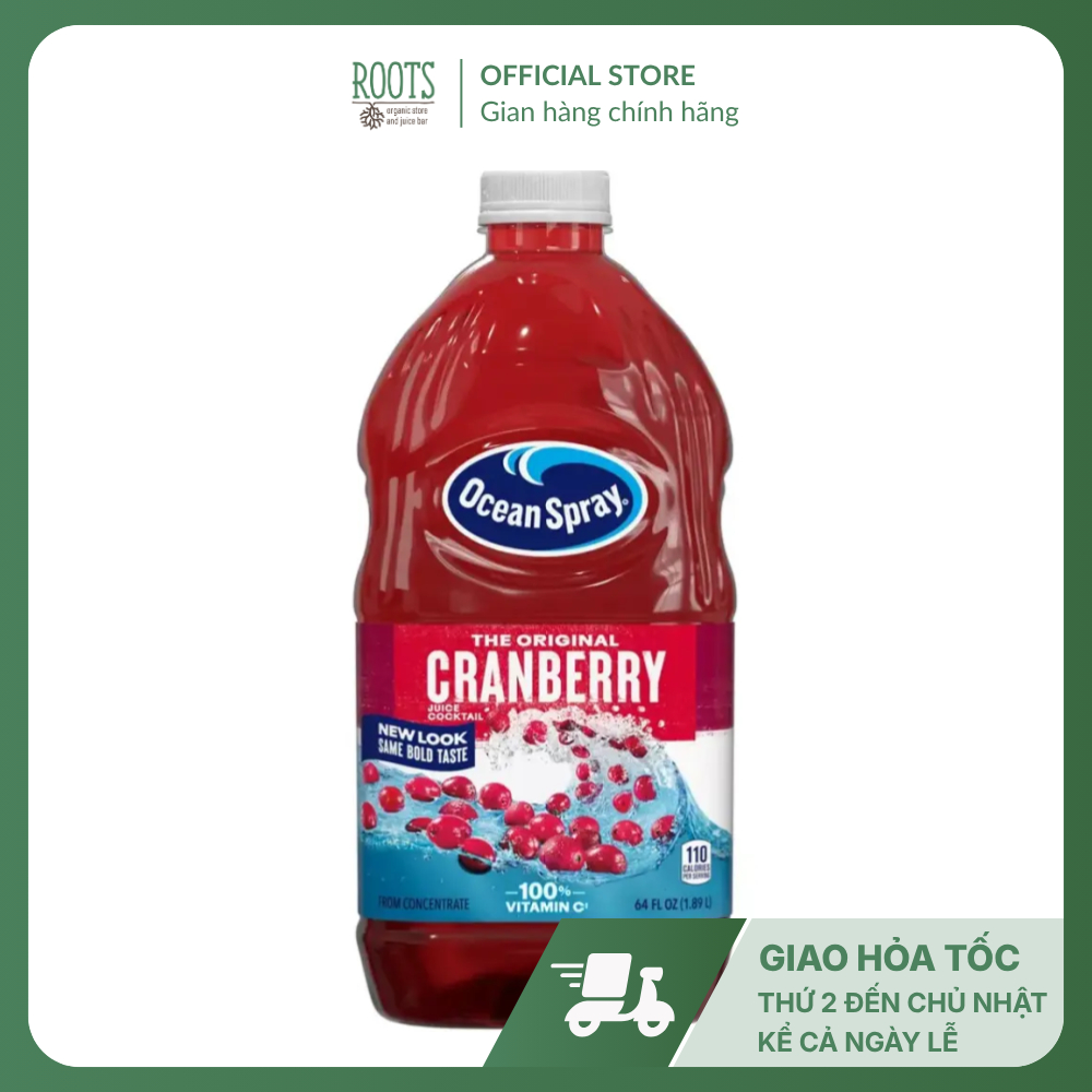 (Ship hỏa tốc) OCEAN SPRAY - Nước Ép Nam Việt Quất, Original Cranberry Juice Cocktail, 64 fl oz (1.8