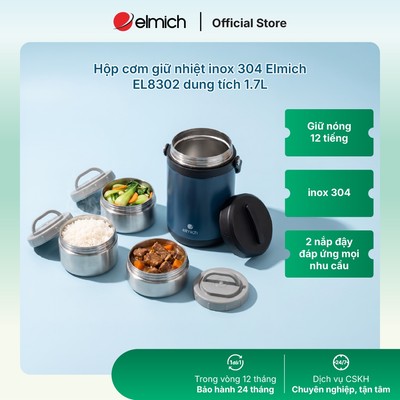 Hộp cơm giữ nhiệt inox 304 Elmich EL8302 dung tích 1.7L