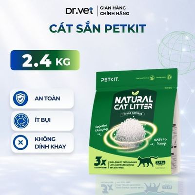 Cát Vê Sinh Cho Mèo, Cát Mèo, Cát Sắn PETKIT Tự Nhiên Siêu Vón, Không Bụi