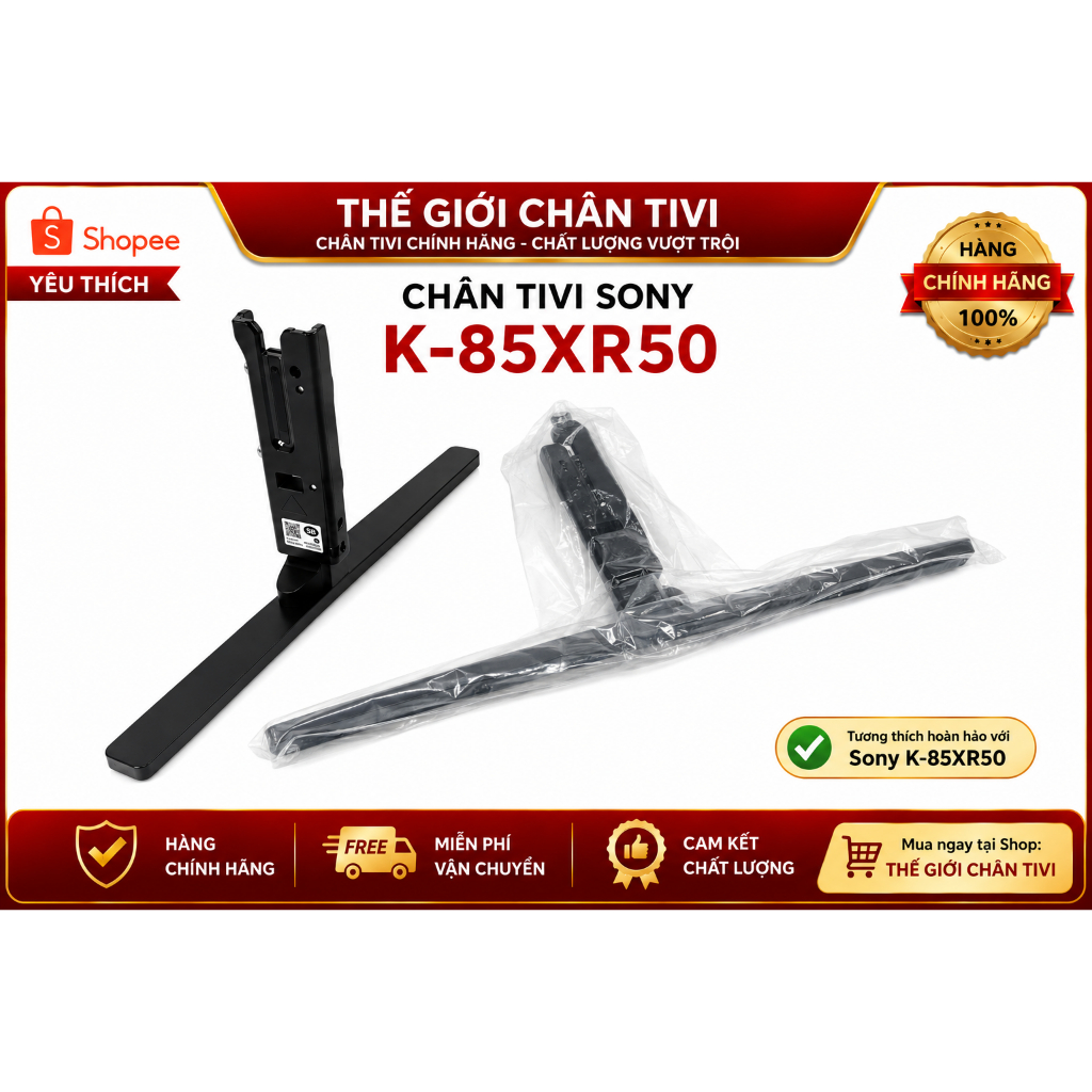 Chân tivi Mini LED Sony AI 4K 85 inch K- 85XR50 chính hãng