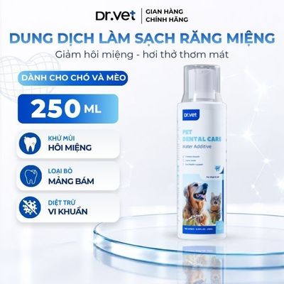 Dung Dịch Làm Sạch Răng Miệng Cho Chó Mèo DrVet - Pet Dental Care 250ml