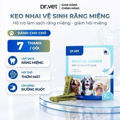 Kẹo Nhai Vệ Sinh Răng Miệng Cho Chó DrVet - Dental Chew 100g