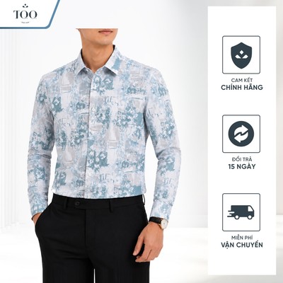 Áo Sơ Mi Nam Dài Tay Không Nhăn Vải Đanh Mịn Họa Tiết Hoa Sang Trọng TQQ H449CS