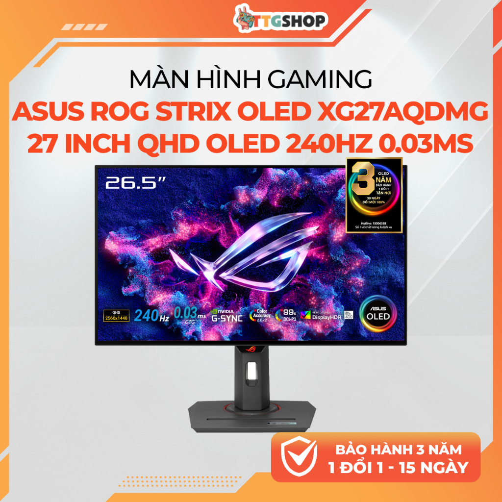 Màn Hình Gaming ASUS ROG Strix OLED XG27AQDMG 27 Inch QHD OLED 240Hz 0.03ms