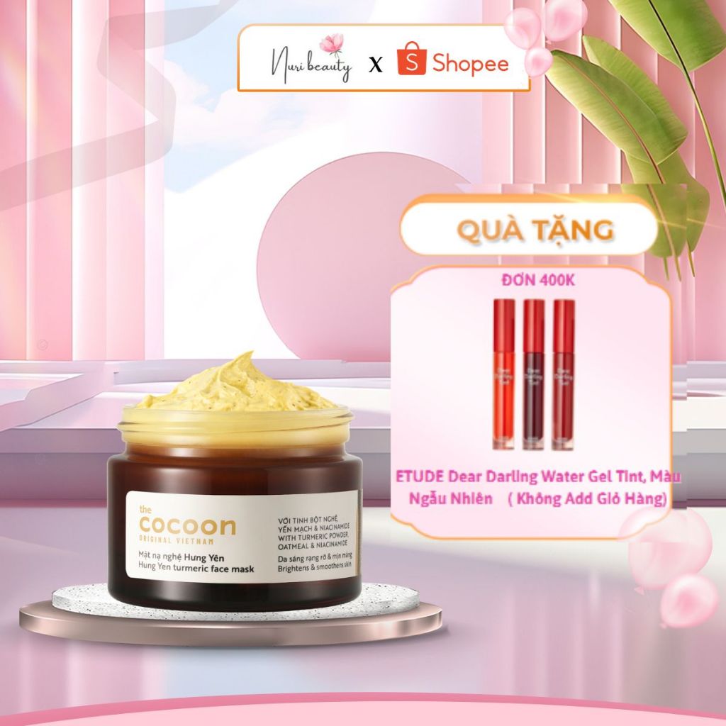 Mặt nạ nghệ Hưng Yên Cocoon mask nghệ giúp da rạng rỡ và mịn màng ( Date 2028)