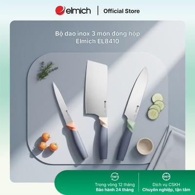Bộ dao inox 3 món đóng hộp Elmich EL8410