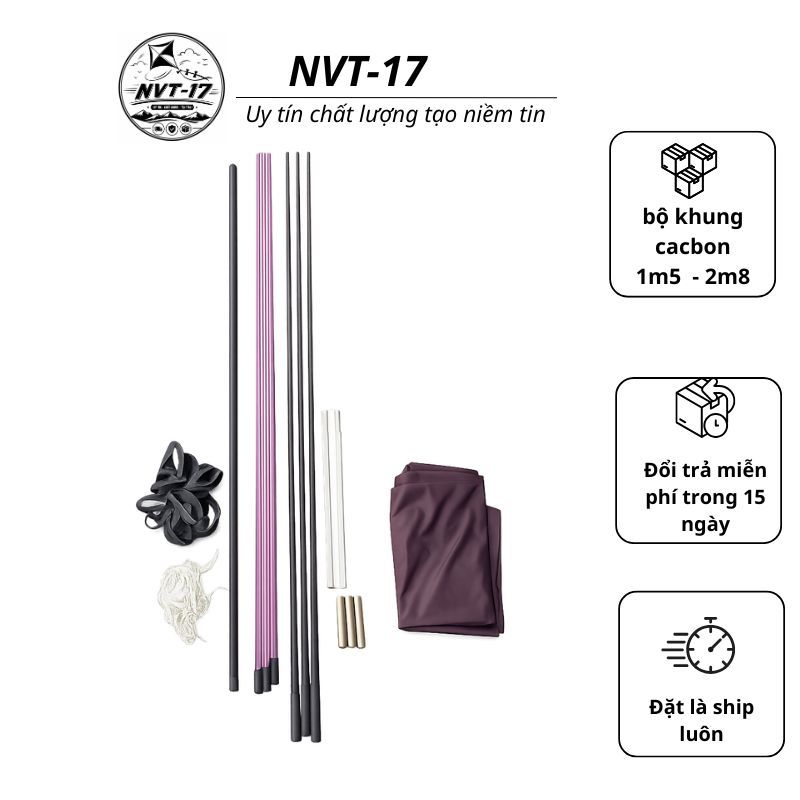 Nan Cacbon Làm Diều + Phíp Độ Vai Diều (CHƯA MÀI) Làm Khung Diều Sáo 1m5 1m7 2m 2m5 2m8 Cho Diều Son