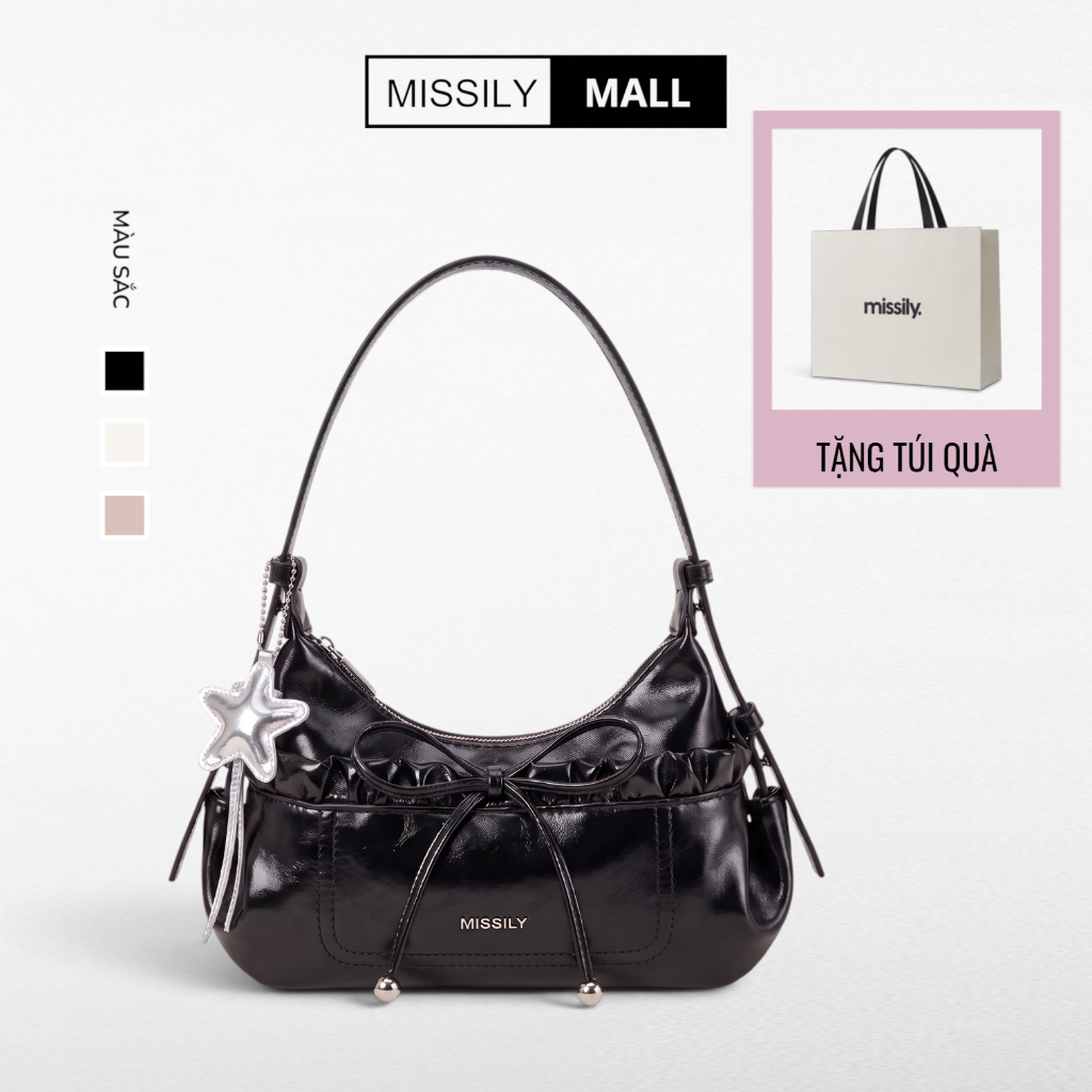 [Tặng túi quà] Túi xách nữ, túi đeo vai, túi xách tay MISSILY size 25 (ms264)