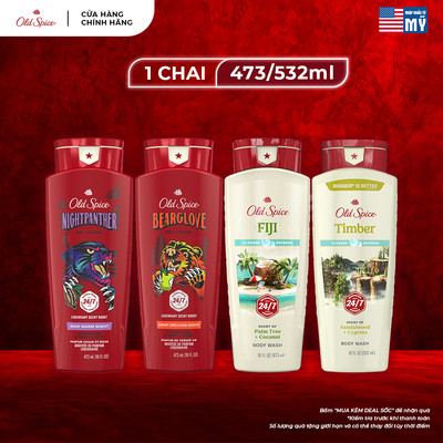 Sữa Tắm OLD SPICE 473/532ml dạng gel cho nam hương nước hoa tích hợp sữa rửa mặt thơm lâu 24/7 nhiều mùi hương - Mỹ