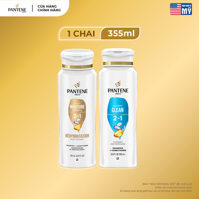 Dầu Gội & Xả 2in1 Pantene Mỹ nhiều mùi hương 355ml