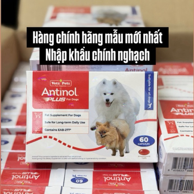 SIÊU MỌC LÔNG, DƯỠNG LÔNG VÀ BỔ KHỚP ANTINOL PLUS CHÍNH HÃNG DÀNH CHO CHÓ VÀ MÈO