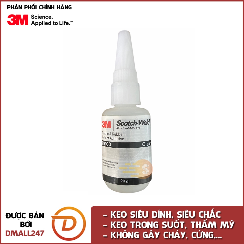 Keo dán 3M đa năng siêu dính Scotch-Weld PR100 20gram