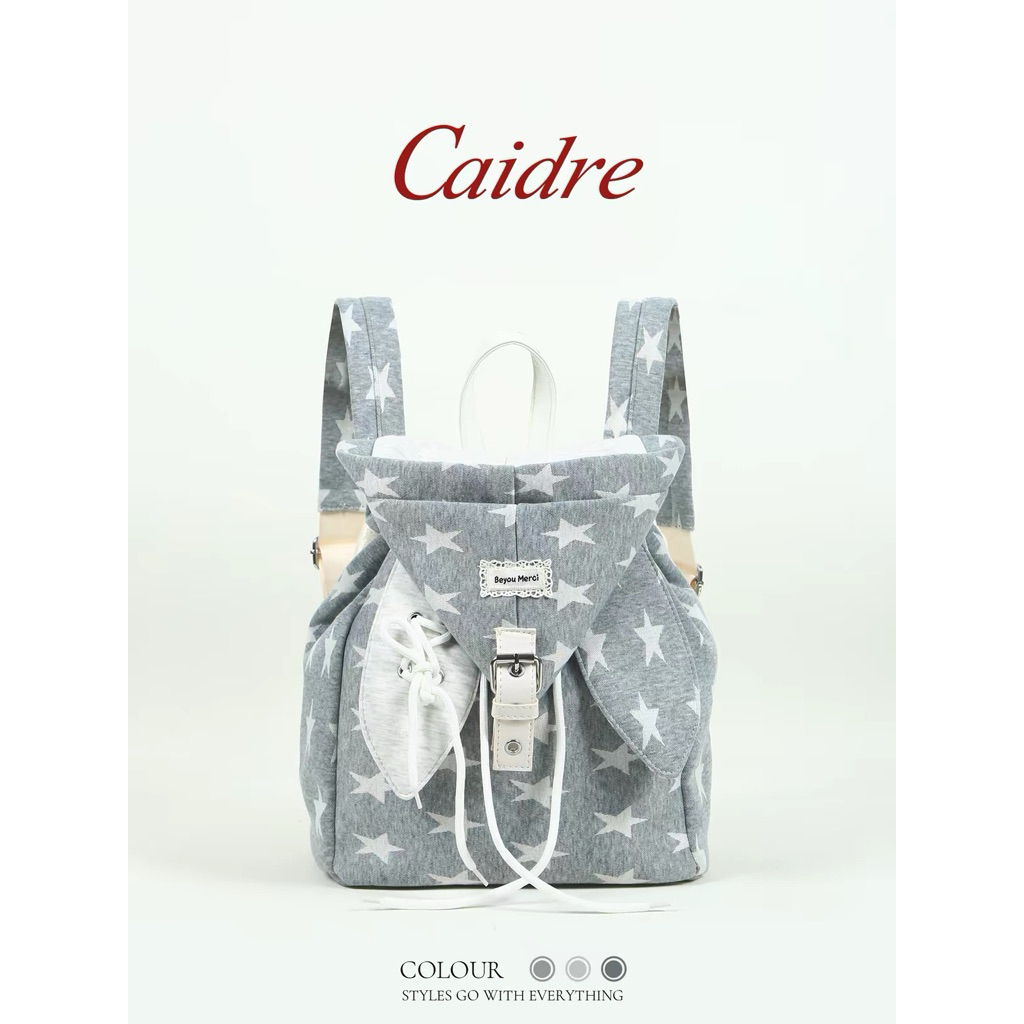 (Order 15 ngày) BALO VẢI CANVAS TAI THỎ IFASHION CAIDRE – DỄ THƯƠNG, NHẸ, DUNG TÍCH LỚN