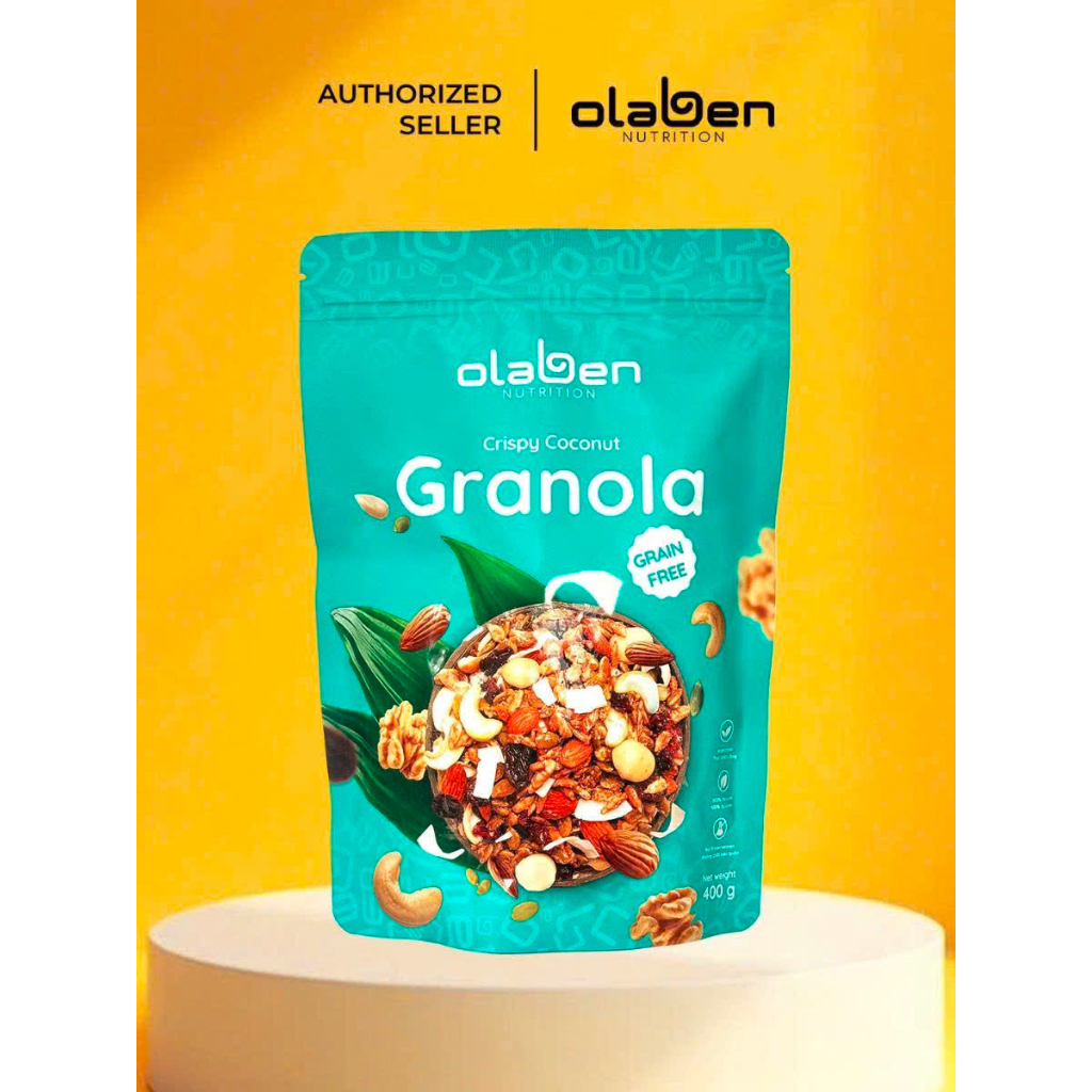 Granola Không Yến Mạch - Crispy Coconut No-Grain Granola - Siêu Hạt Dinh Dưỡng by Olaben Nutrition