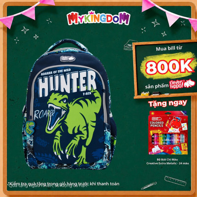 Ba Lô Đi Học, Đi Chơi Easy Go Chiến Binh Khủng Long CLEVER HIPPO BD0125/BLUE