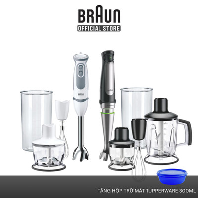 [Hỏa Tốc HCM] Máy xay cầm tay Braun Công suất 1000W 21 tốc độ xay - công nghệ chống văng PowerBell, BH 24 tháng.