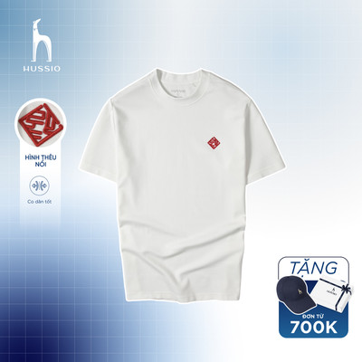 [SALE LẺ SIZE]  Áo Thun nam phiên bản Tết thêu nổi chữ “NHƯ Ý” may mắn, vải Cotton thoáng mát, mềm mại - HUSSIO