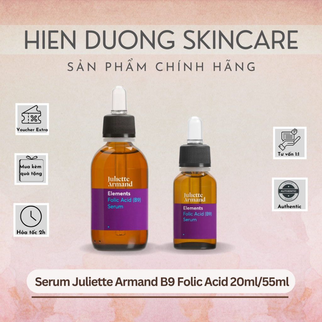 [Đại lý chính hãng] Serum B9 Elements Folic Acid Juliette Armand | Tinh chất phục hồi, dịu da, giảm 