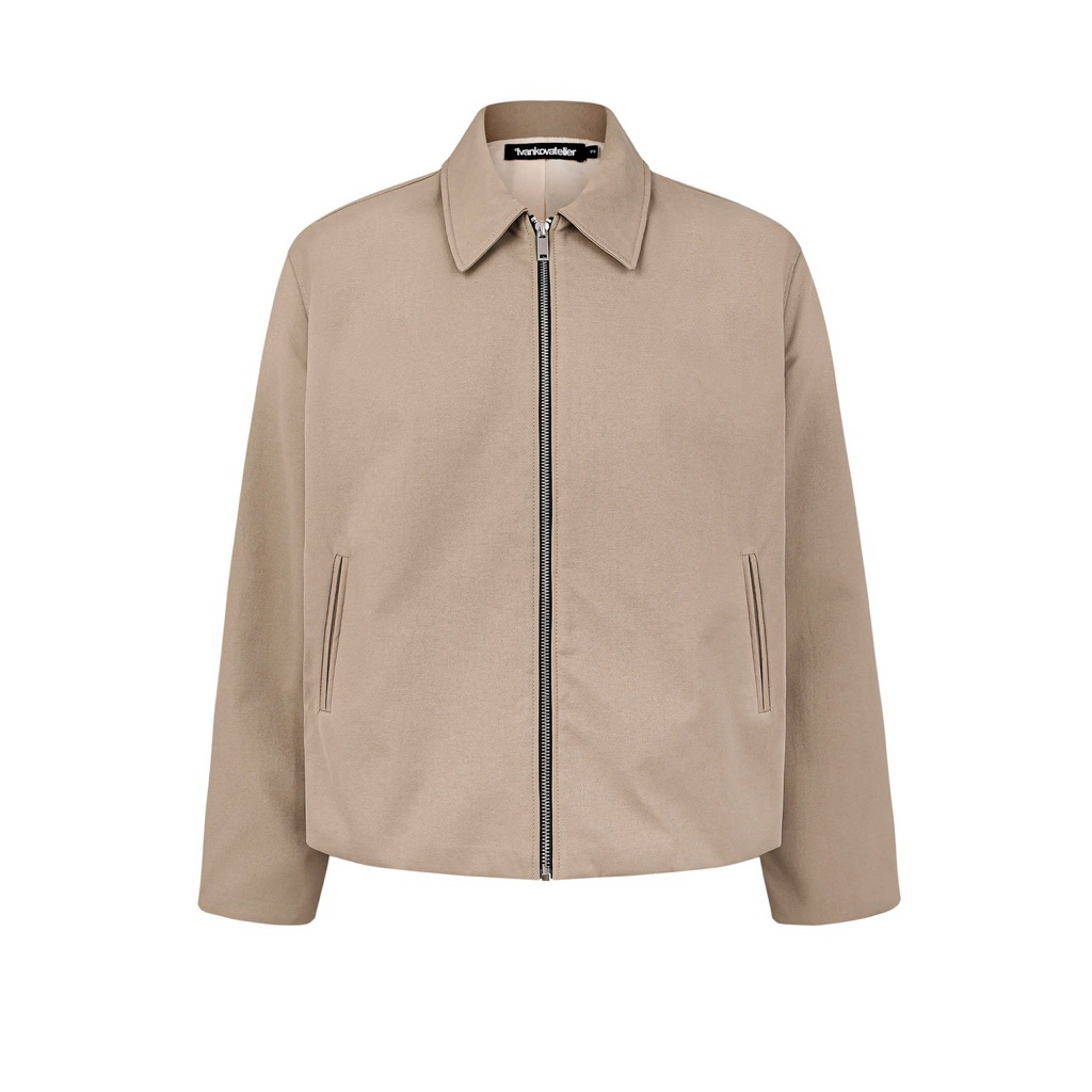 Áo Khoác Kaki Be Boxy Cao Cấp - Ivankov Harmony Khaki Jacket