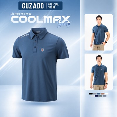 Áo Polo Nam GUZADO AirCool Co Giãn, Thấm Hút Mồ Hôi Tốt, Form Khỏe khoắn Mặc Đi Làm Thể Thao GPL03-GAPS25S003