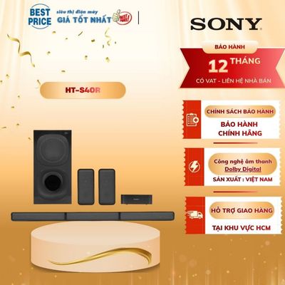 HT-S40R Loa thanh soundbar Sony HT-S40R 600W, cắm điện trực tiếp, 5.1 kênh, Bluetooth 5.0