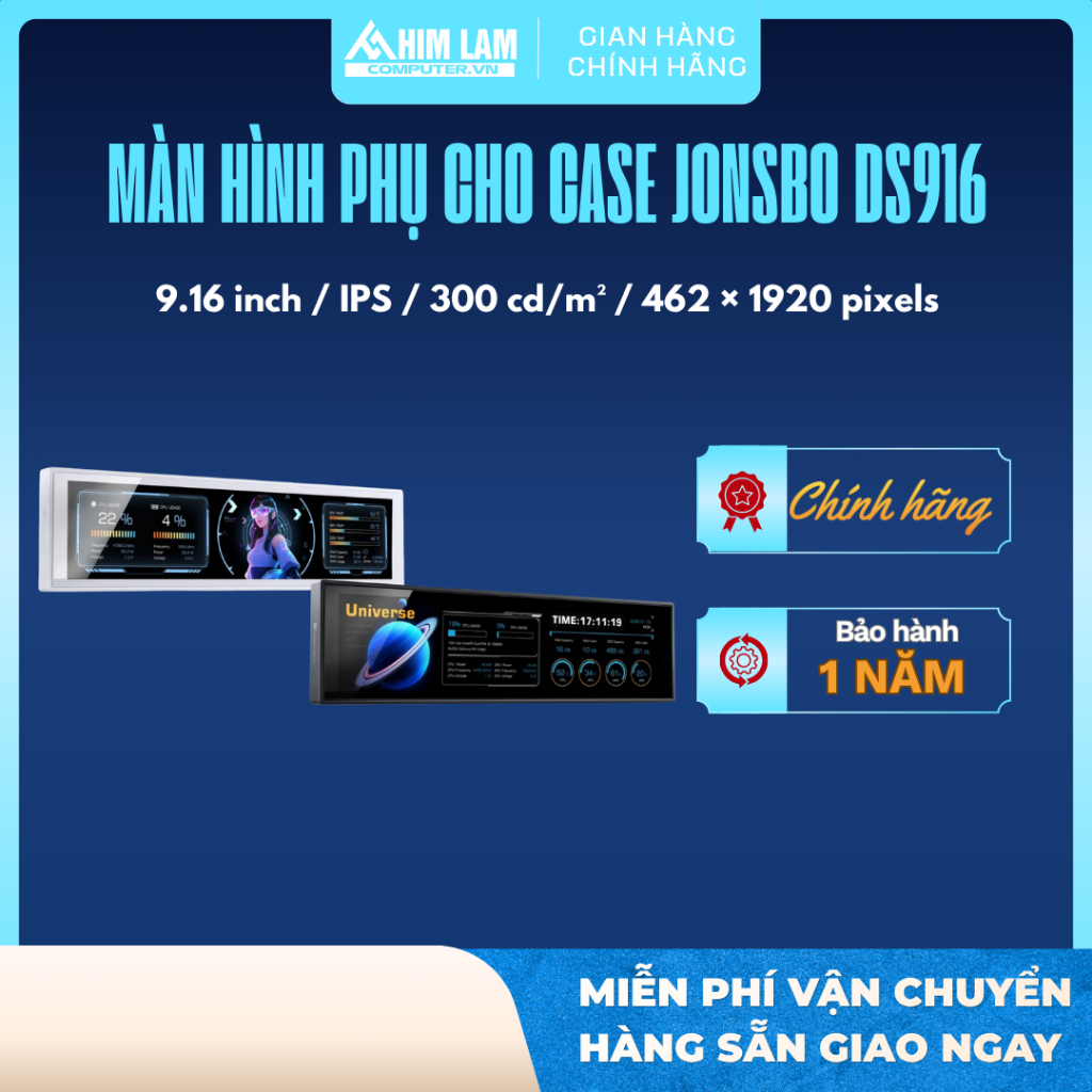 Màn Hình Phụ Cho Case Jonsbo DS916 / Bảo Hành 12 Tháng  / Chính Hãng