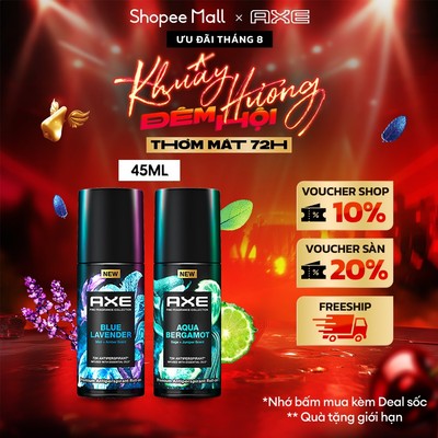 Lăn ngăn mùi hương nước hoa cao cấp AXE 45ml, công nghệ hóa mồ hôi thành mùi hương thơm mát 72h