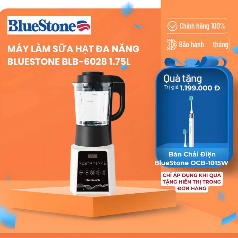 Máy Làm Sữa Hạt BlueStone BLB-6028 | 1.75L 1000W – Chống Trào, Độ Ồn Thấp – Nấu Đa Năng –  BH 2 Năm