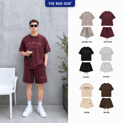 [Mua 2 Giảm 20%] Set Đồ Thể Thao Nam Nữ The Bad God Serenity Bold | Áo Tay Ngắn Quần Short Street Style