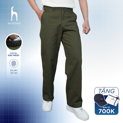 Quần Dài Kaki Ống Suông LUCI PANTS, form hàn tôn dáng, mềm mại, linh hoạt thoải mái - HUSSIO