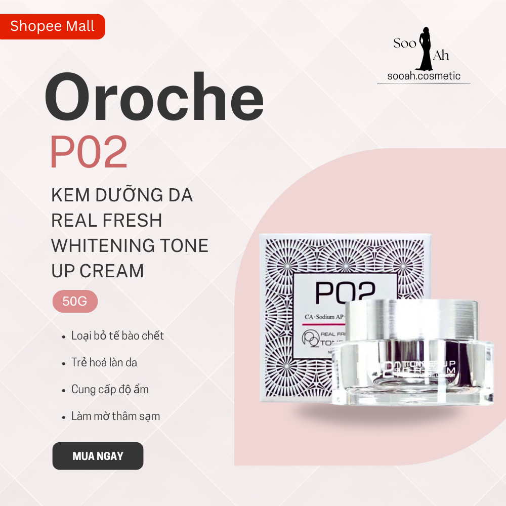 [MẪU MỚI] Kem Dưỡng Da P02 Real Fresh Whitening Tone Up Cream Pharmaform Hàn Quốc, Giúp Cấp Ẩm Và Cả