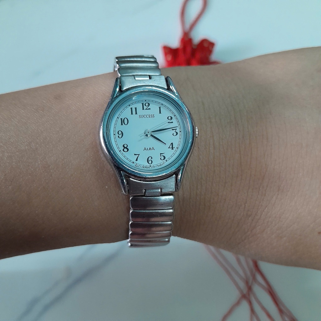 Đồng hồ nữ SUCCESS ALBA size 25mm dây chun sang trọng second hand si nhật- đã qua sử dụng